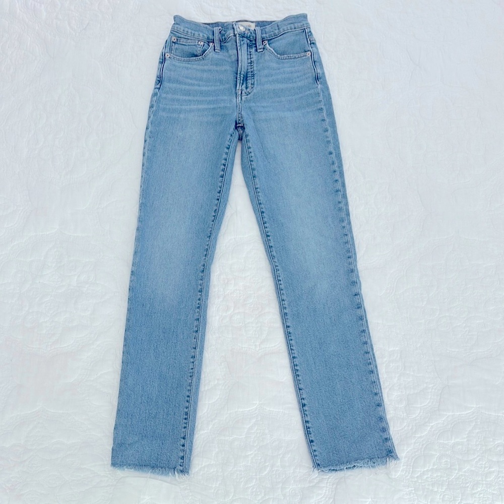 Madewell The Perfect Vintage Jean Women’s 23 Tall 23T Classic Blue Raw Hem